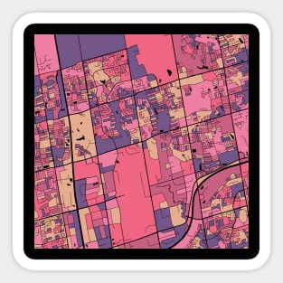 Vaughan Map Pattern in Purple & Pink Sticker